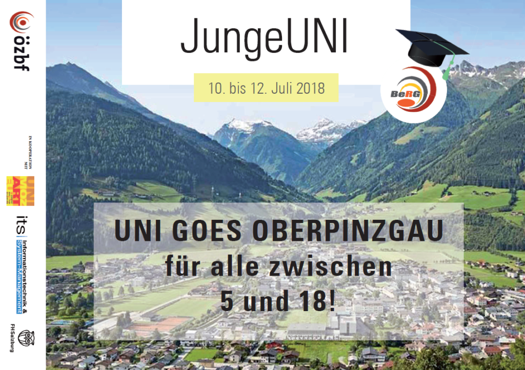 Flyer Ausschreibung JungeUNI Oberpinzgau